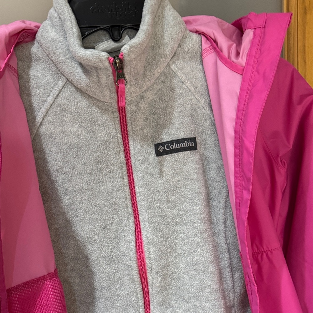 Columbia Girls' Switchback II Jacket with Girls' Benton Springs Fleece Jacket - Picture 3 of 4
